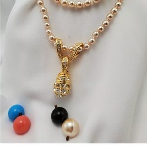 Nolan Miller vintage 6 looks Interchangeable Pendant Neclace